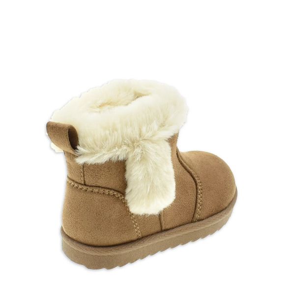 Wonder Nation Baby Girl Shearling Boot, Shoe Size: 2 - Picture 4 of 7